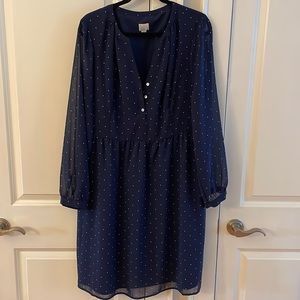 Blue polka dot dress